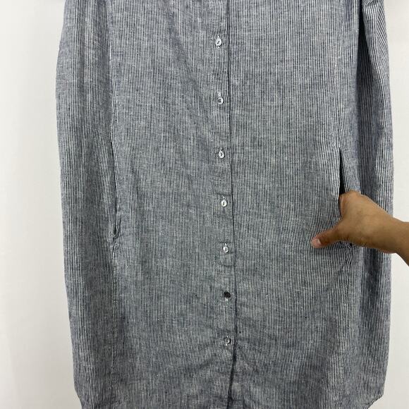 Eileen Fisher Sze Large Shift Dress Hemp Organic Cotton Sustainable Minimalist - Picture 4 of 6